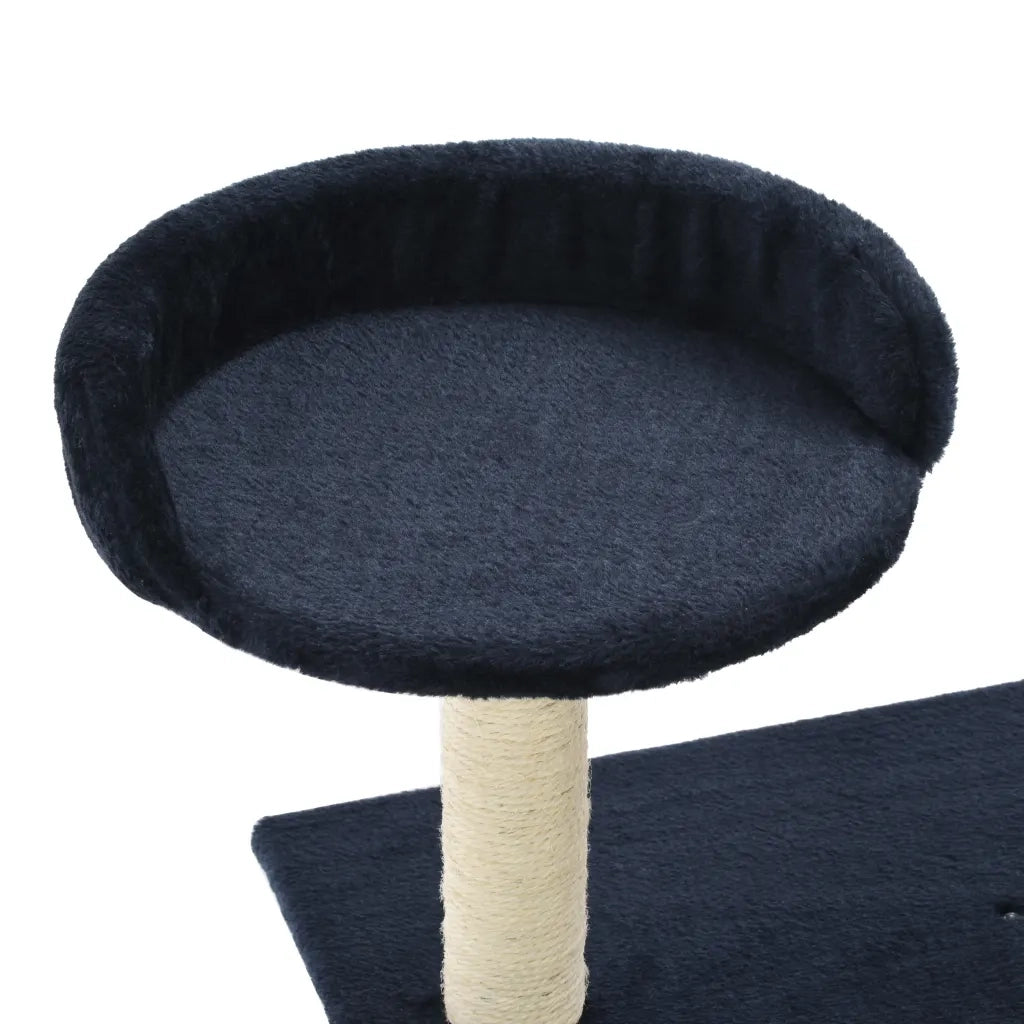 Albero per Gatti con Tiragraffi in Sisal 95 cm Blu Scuro CFW4692670