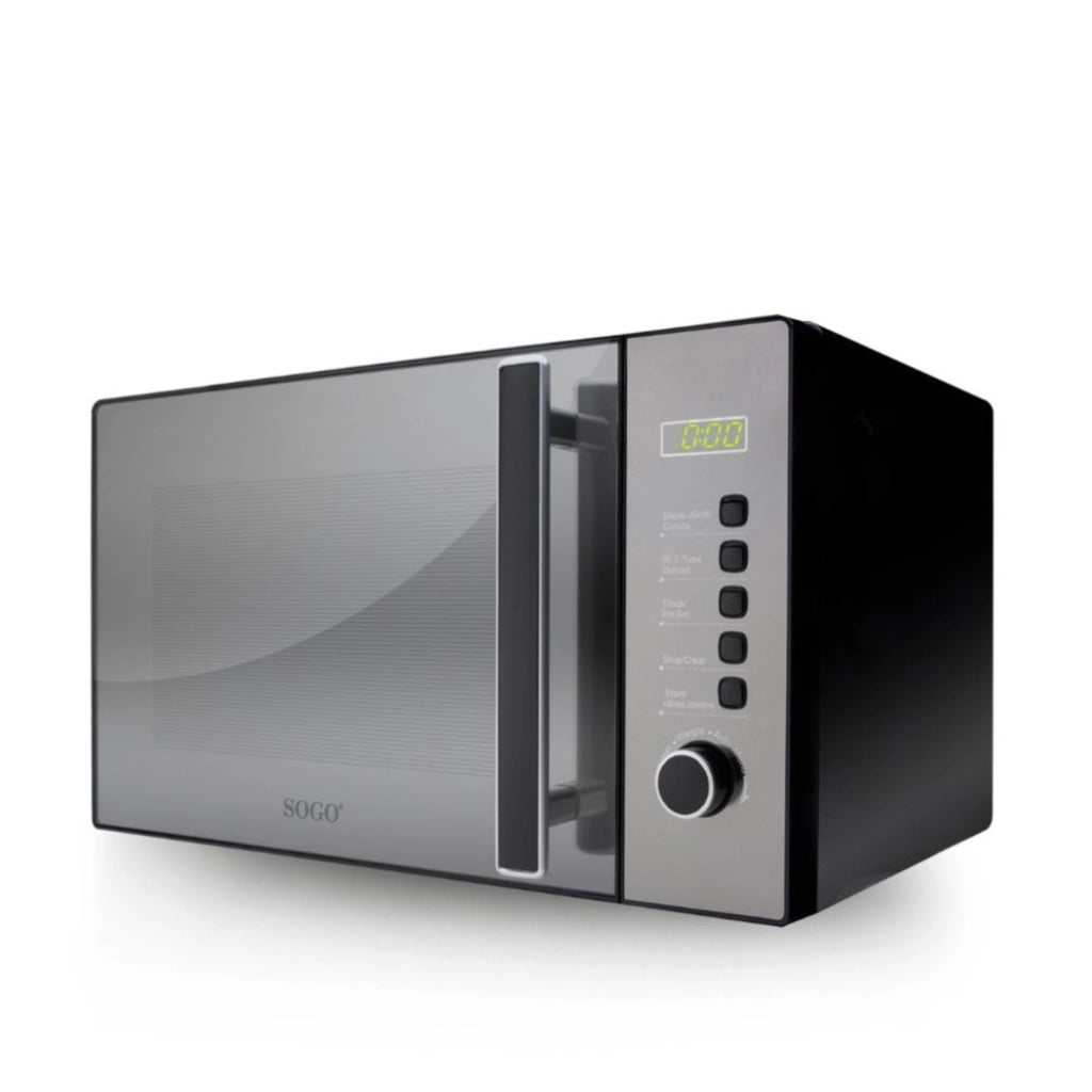 Forno microonde digitale con grill, display LED verde, piatto girevole 255mm, 700W 20 litri cucina - SOGO