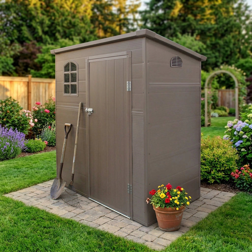 Casetta da Giardino porta attrezzi in Plastica cm 191x111x194 - GALE