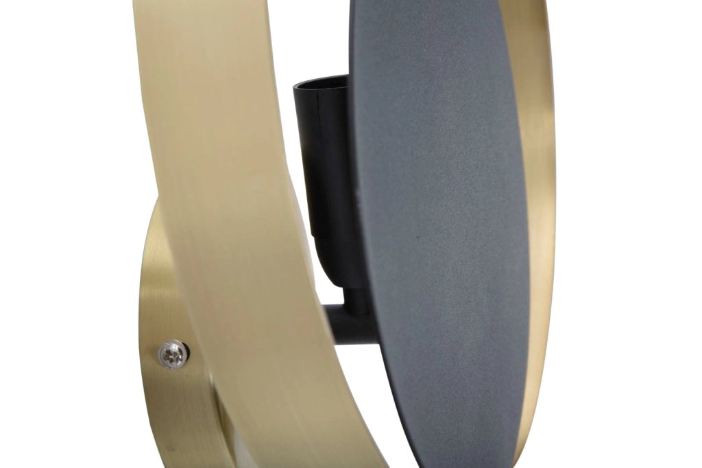 Lampada da Muro Shuttle Cm25x8x25 cm in Ferro Oro e Nero