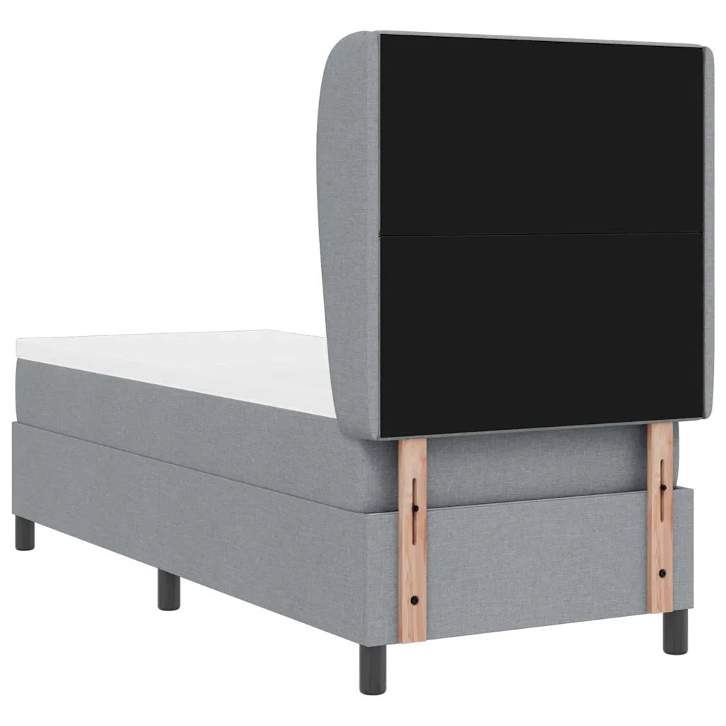 Letto a molle con materasso Grigio chiaro 80 x 200 cm Tessuto 3340592