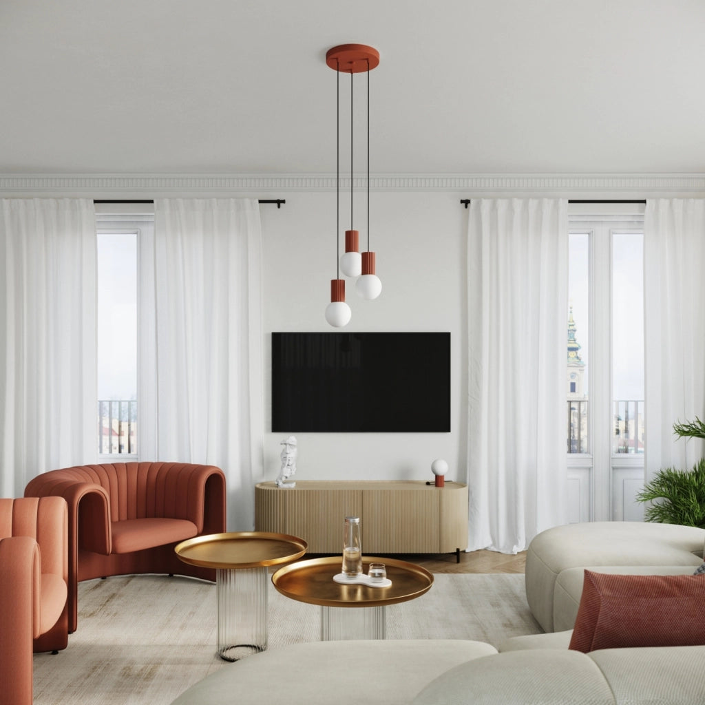 Lampada da tavolo SFERA Pure Lume ocra rossa globo G9