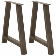 Gambe per tavolo da pranzo a forma di A 2 pz 80x(72-73) cm in acciaio