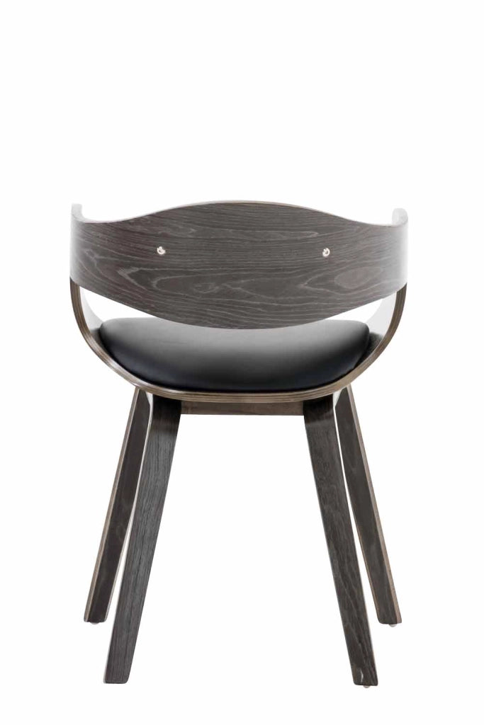 Sedia Kingston in Similpelle nero/grigio