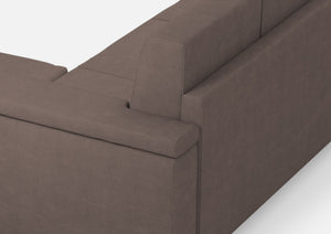 Divano 3 Posti con Pouf 208x155x85 cm Marrak in Tessuto Talpa