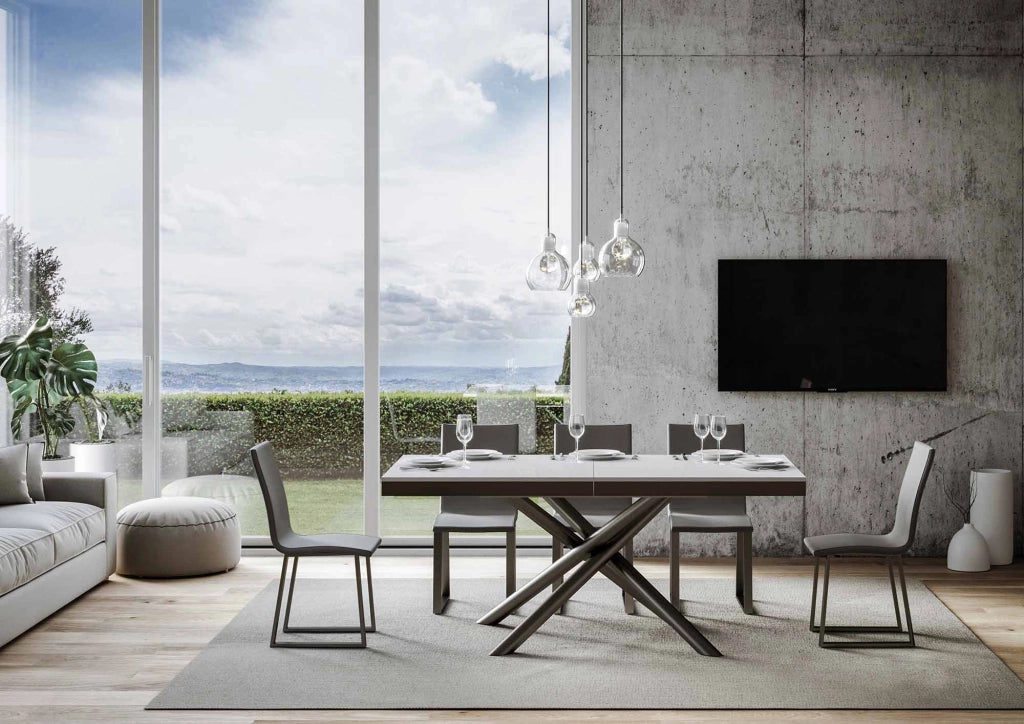 Tavolo Allungabile 160-420x90x77 cm Famas Evolution Bianco Frassino