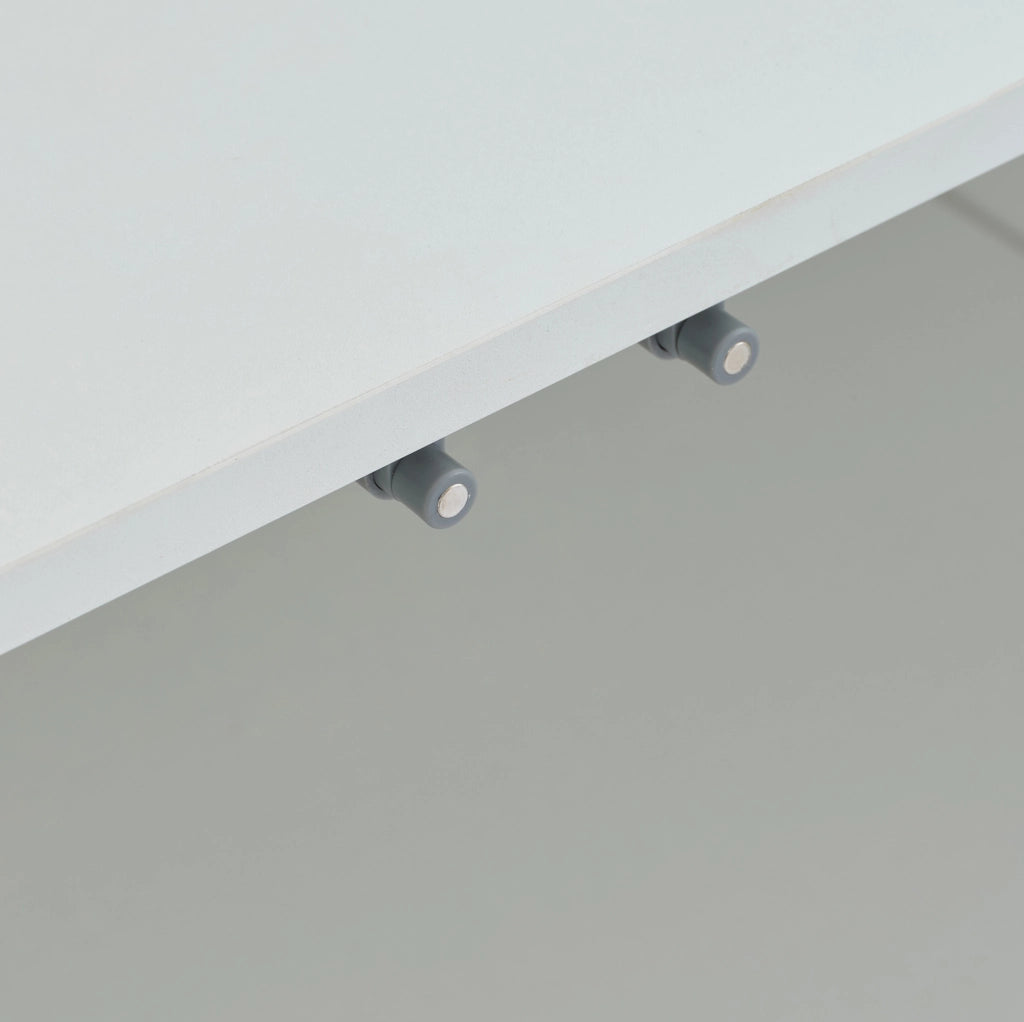 Credenza bianca lucida con luce LED, 120 x 40 x 75 cm