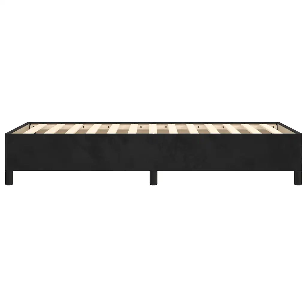 Giroletto senza Materasso Nero in Velluto King Misura Singola 355758