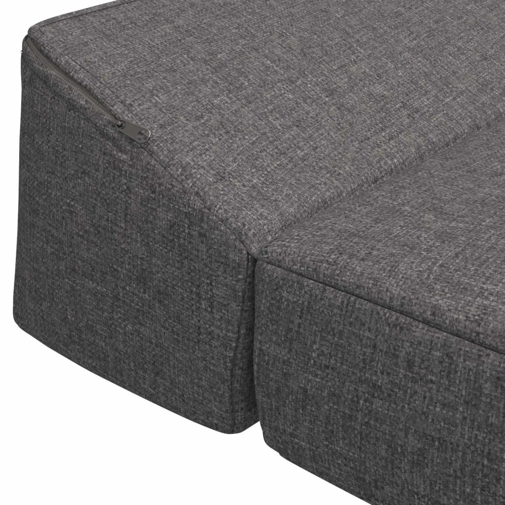 Divano Letto Pieghevole Grigio Chiaro 200 x 70 x 10 cm Tessuto