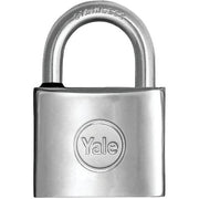 LUCCHETTO MARINO Y114 YALE - OTTONE CROMATO ARCO ACCIAO INOX CHIAVI 2 MM 30