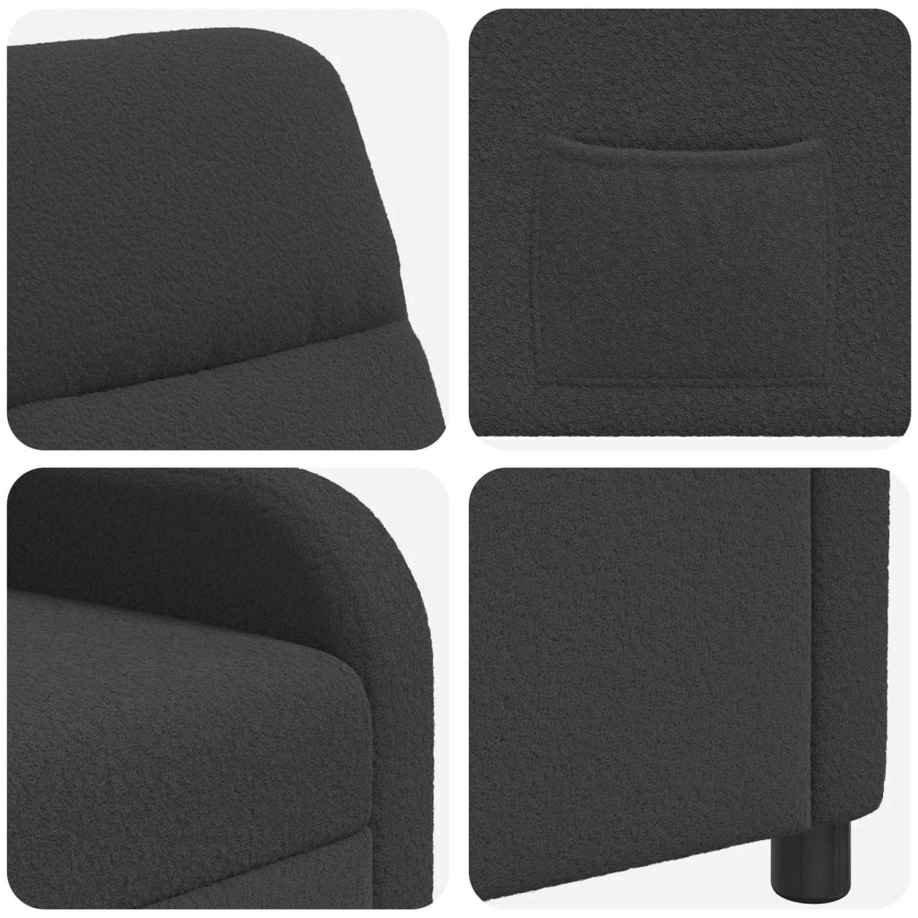 Divano Sedia-Poltrona reclinabile Grigio Scuro Boucl¨¦