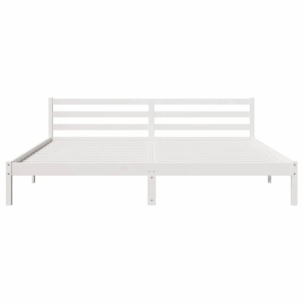 Struttura del letto con testiera Bianco 215,5 x 185,5 x 69,5 cm 869771
