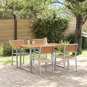 Set da Pranzo per Giardino 5 pcs Grigio 3284351