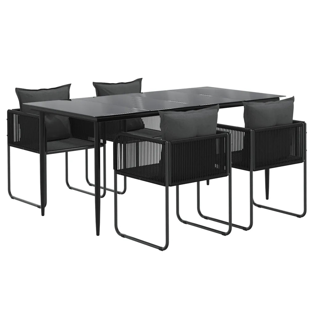 Set da Pranzo da Giardino 5 pz Nero  cod mxl 35903