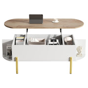 Tavolino multifunzione - Xylo - 120x50cm 7 ripiani legno/bianco