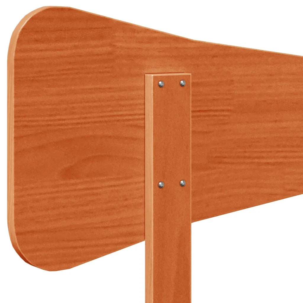 Testiera | Testata Marrone Cera 120 cm in Legno Massello di Pino