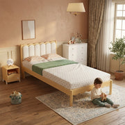 Letto imbottito per bambini 90x200 cm in legno beige