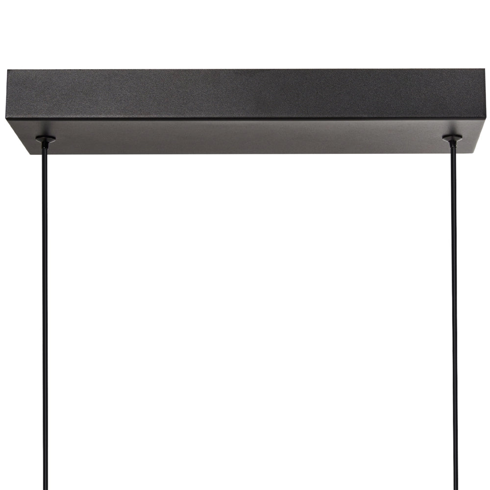 Lampada a sospensione Base in ferro alluminio nero con telecomando Luce LED integrata a sospensione Illuminazione moderna