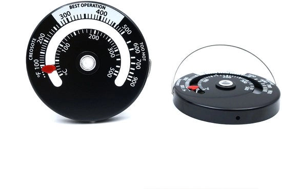 Termometro a vapore per camino magnetico, adatto per la canna fumaria di camini a legna o a gas per prevenire danni da surriscaldamento (1 pezzo)