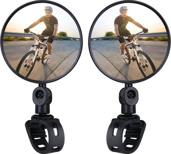 Specchio per bicicletta - Regolabile - Riflettore - Set di specchi per bicicletta regolabili - per e-bike, bicicletta a motore e step-through - Destro e Sinistro