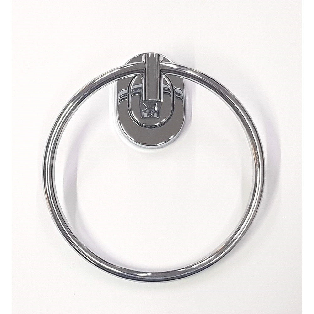 Trade Shop - Supporto Porta Asciugamano Anello Acciaio 15.5x17x6cm  69187 Muro Bagno -