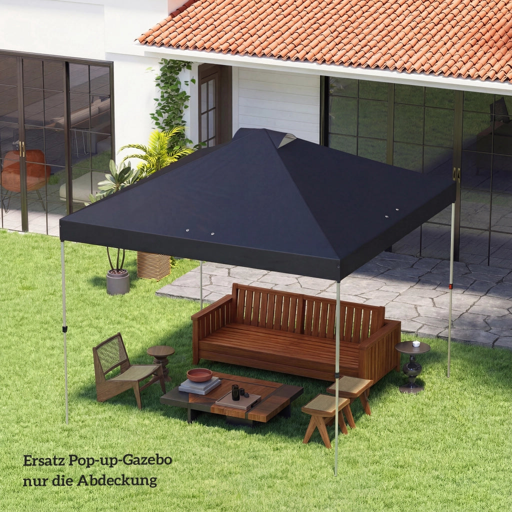 Copertura per gazebo 3x3 m UV50+ impermeabile blu ¨C zephmum ¨C 8 fori di drenaggio