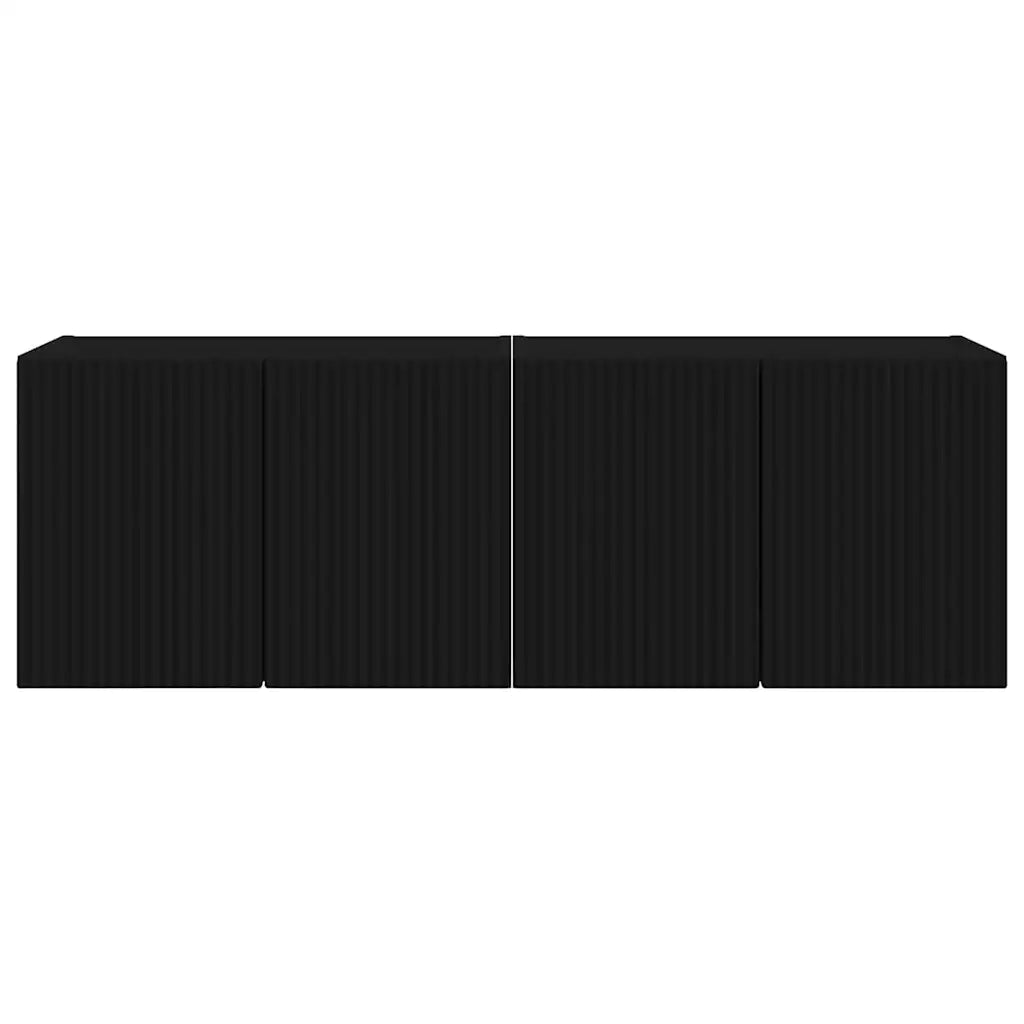 Mobile TV da parete 2 pcs Nero 59,5 x 31 x 40 cm 892332