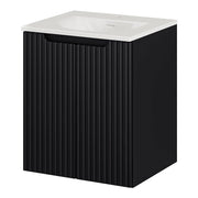 Armadio Pensile Sottolavabo NEWPORT con Lavandino 50x57x39 cm Nero [en.casa]