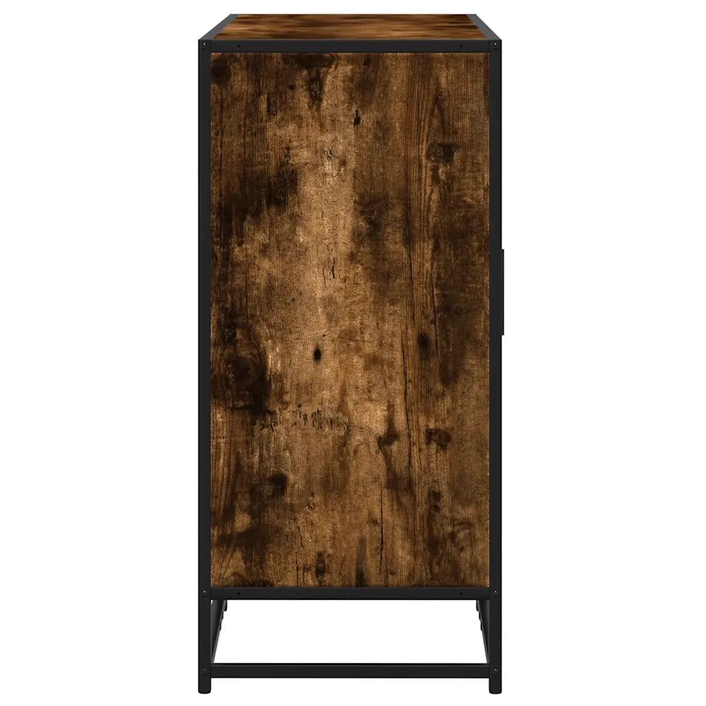 Credenza Rovere Fumo 92x35x76 cm in Legno Multistrato 849021