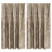 Tende in Velluto con tende 2 pz Champagne 140 x 140 cm Velluto