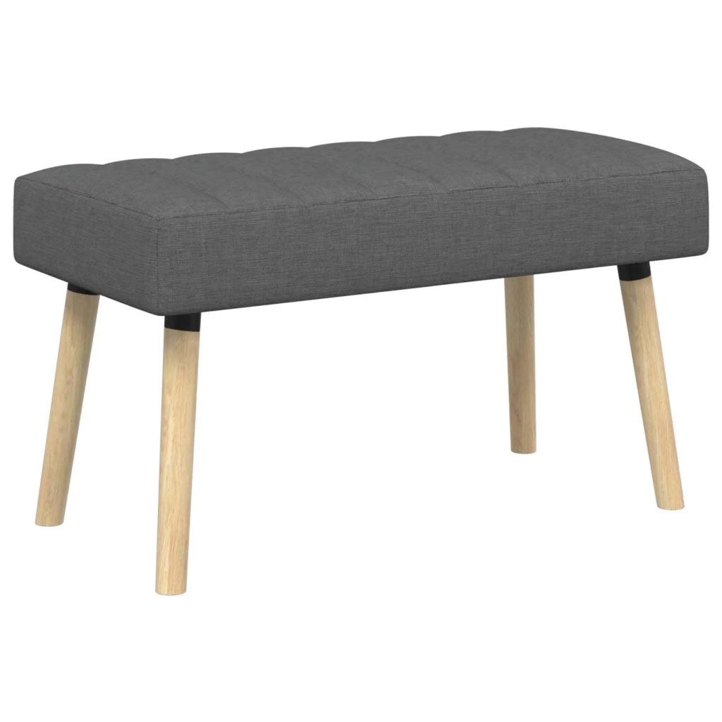 Panchina trapuntata a canale Grigio Scuro 80 x 40 x 46 cm 42038474