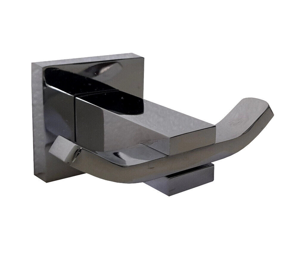 Set da bagno acciaio cromato e vetro satinato 6 pezzi arredo moderno 52920