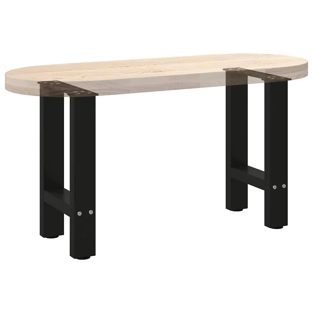 Set di 2 gambe per tavolino da caffè moderne quadrate regolabili 28 x 42-43 cm in acciaio nero 02_0057512