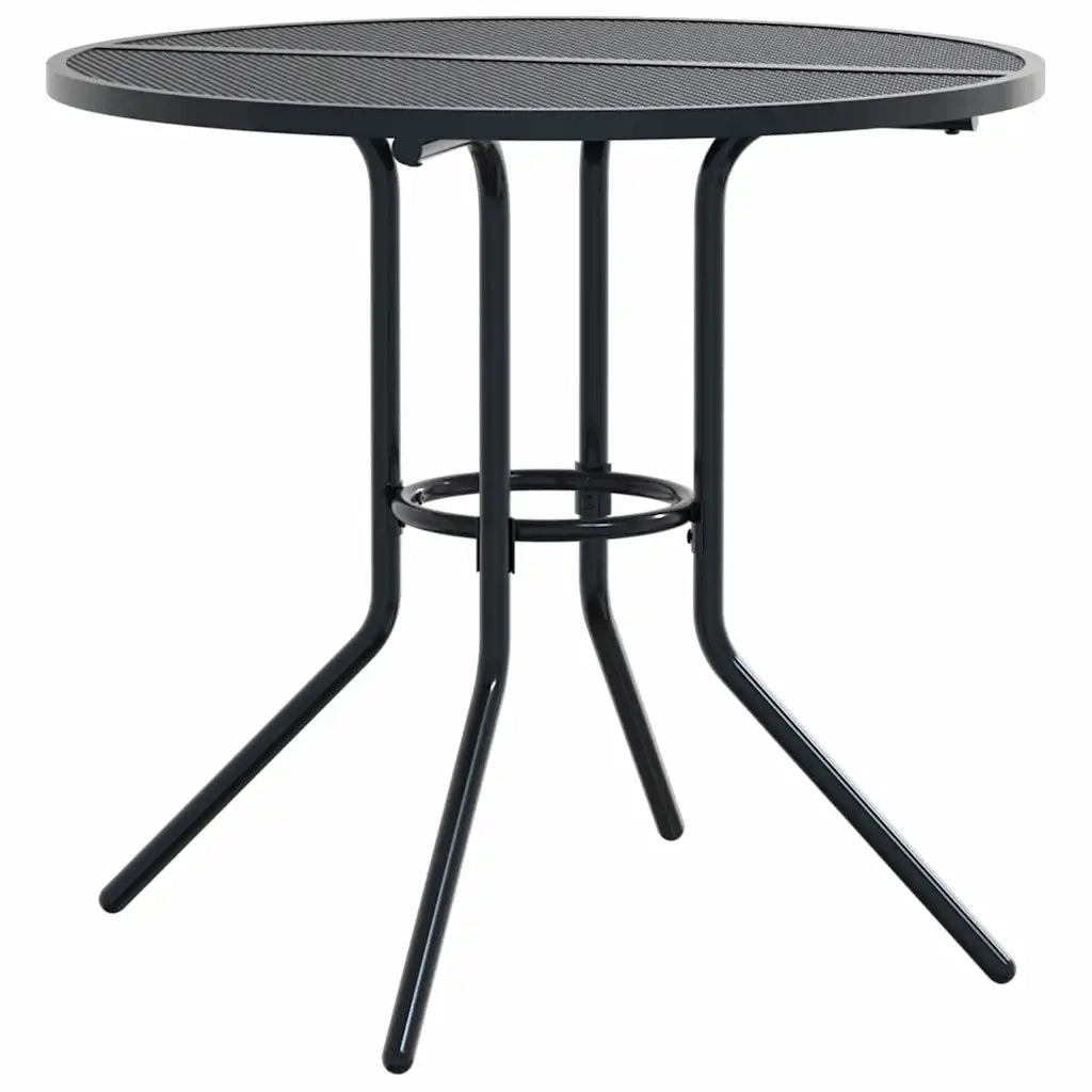 vidaXL Set Sedie Giardino Impilabili 5pz Antracite Acciaio Verniciato
