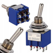 Interruttore a Levetta MTS-202 ON-ON – Alta Qualità, 3A 250V / 6A 125V | 6 Contatti, 2 Posizioni