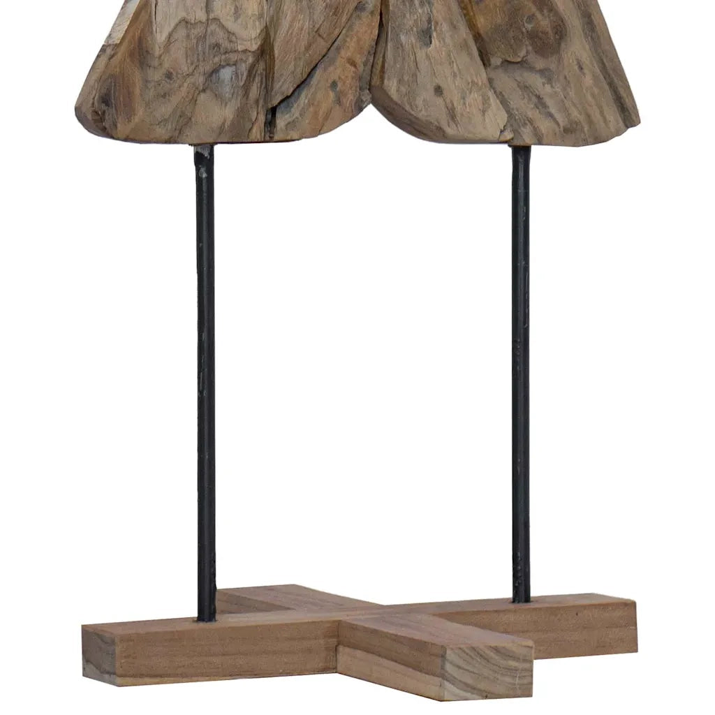 Albero di Natale Marrone 121 cm Legno massello di teak 42017931
