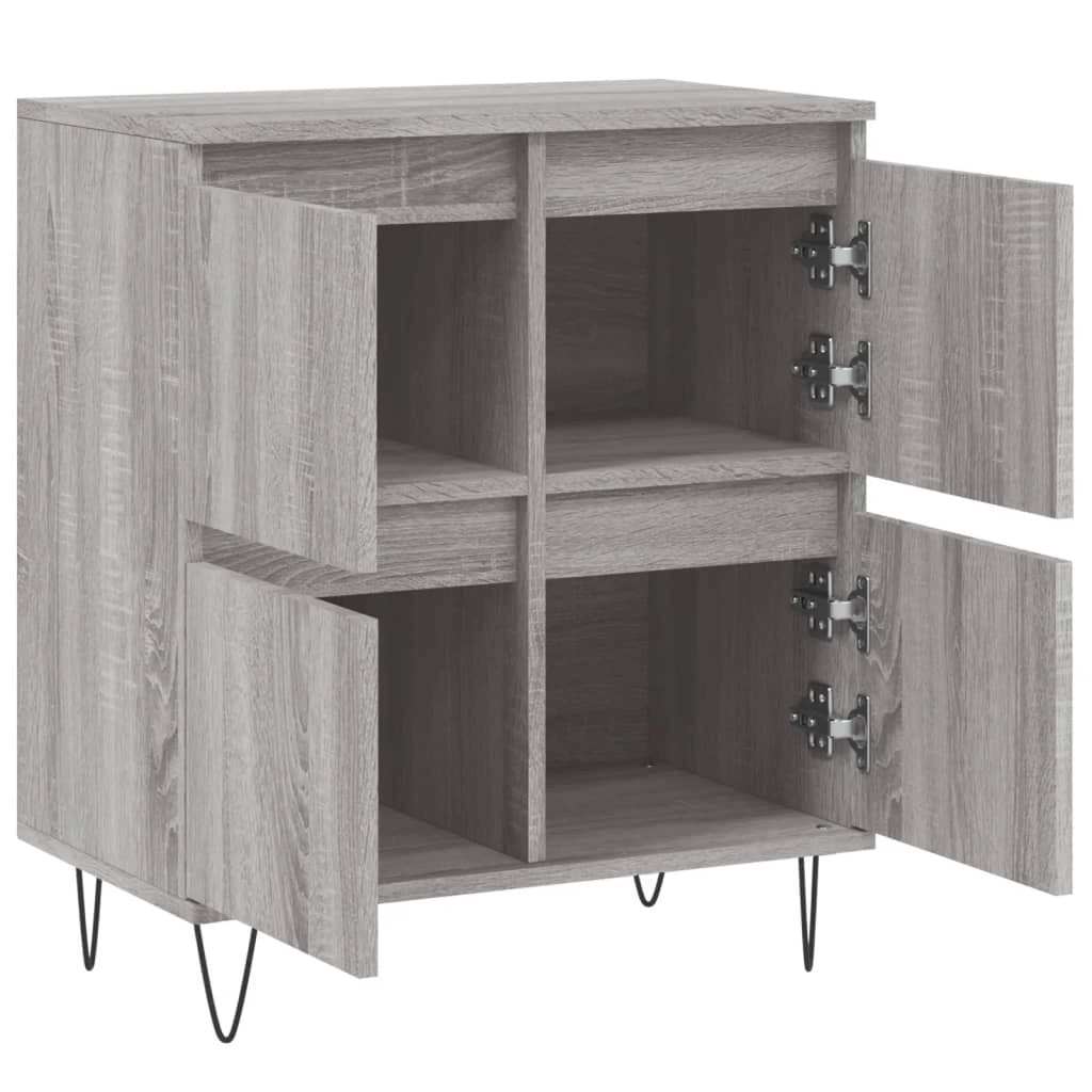 Buffet credenza cassettiera armadio mobile contenitore organizer cucina soggiorno salotto Sonoma 60 x 35 x 70 cm legno ingegnerizzato grigio 02_0036404