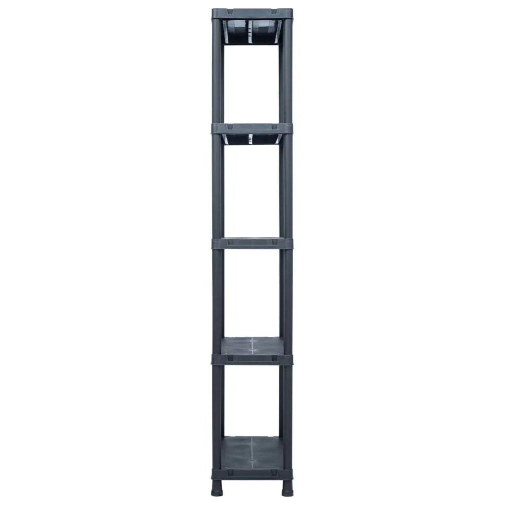 Ripiano portaoggetti 125 kg 60 x 30 x 180 cm plastica nera 02_0000635