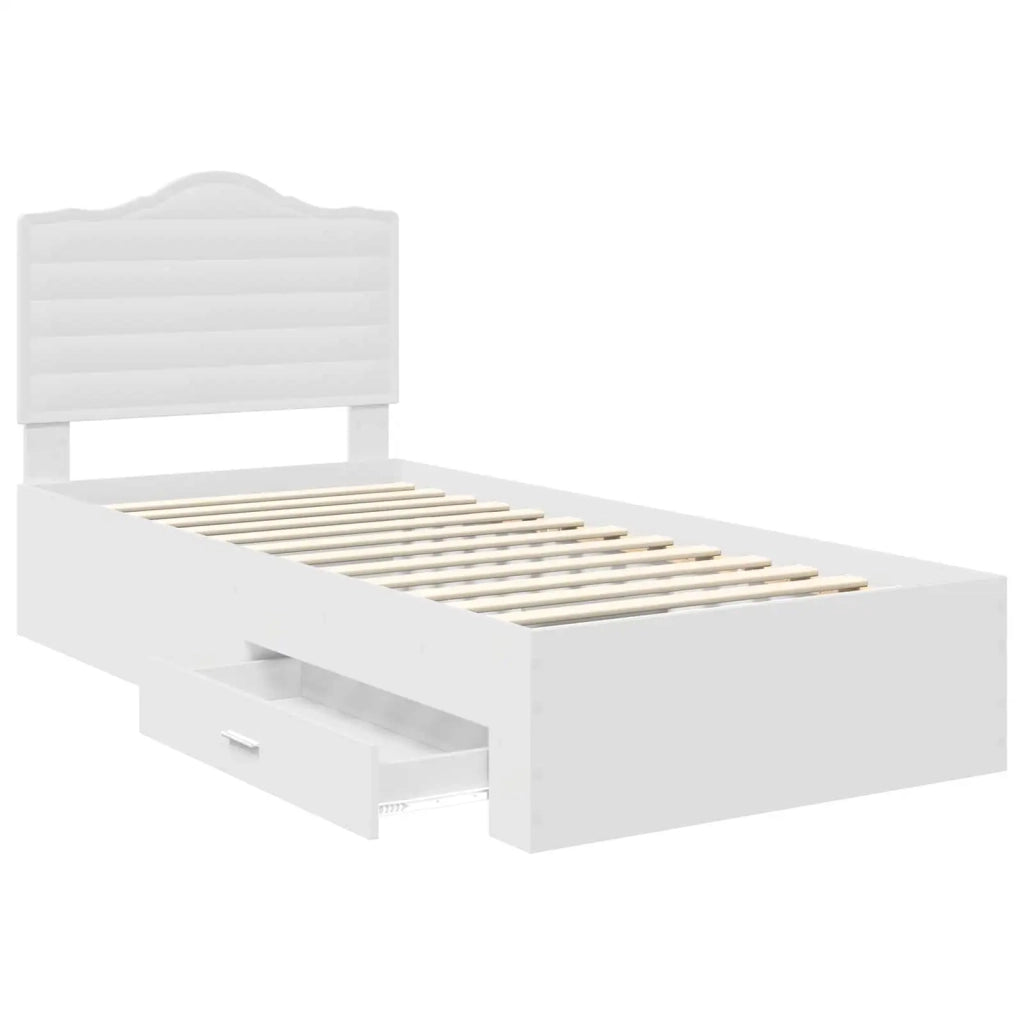 Struttura del letto Bianco 90 x 190 cm Legno multistrato