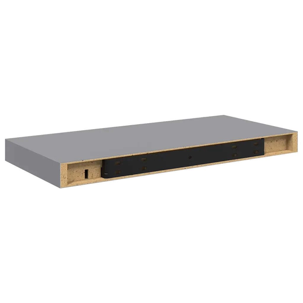 Scaffali a Parete 2 pz Grigi 50x23x3,8 cm in MDF cod mxl 33045