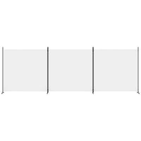 Divisorio a 3 Pannelli bianco 525x180 cm in Tessuto 350278