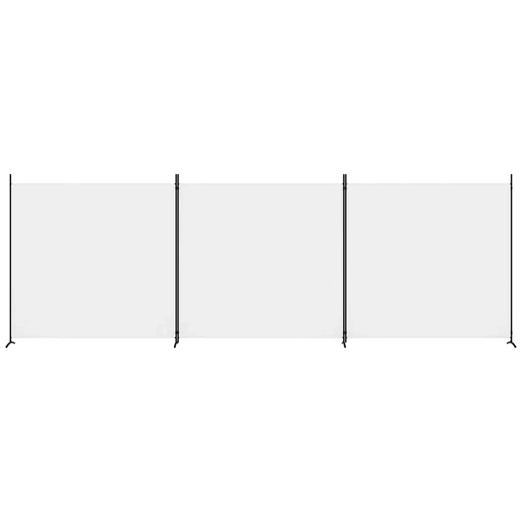 Divisorio a 3 Pannelli bianco 525x180 cm in Tessuto 350278