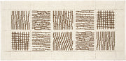 Tappeto Scendiletto Camera Bagno 65x140 cm Shaggy Puro Cotone Assorbente Antiscivolo Beige