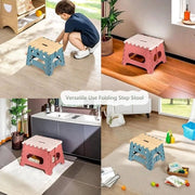 Kruk multifunzionale portatile per bambini e adulti - alta qualità con maniglia - adatto per cucina, bagno, giardino e casa - 18 cm alto - rosso