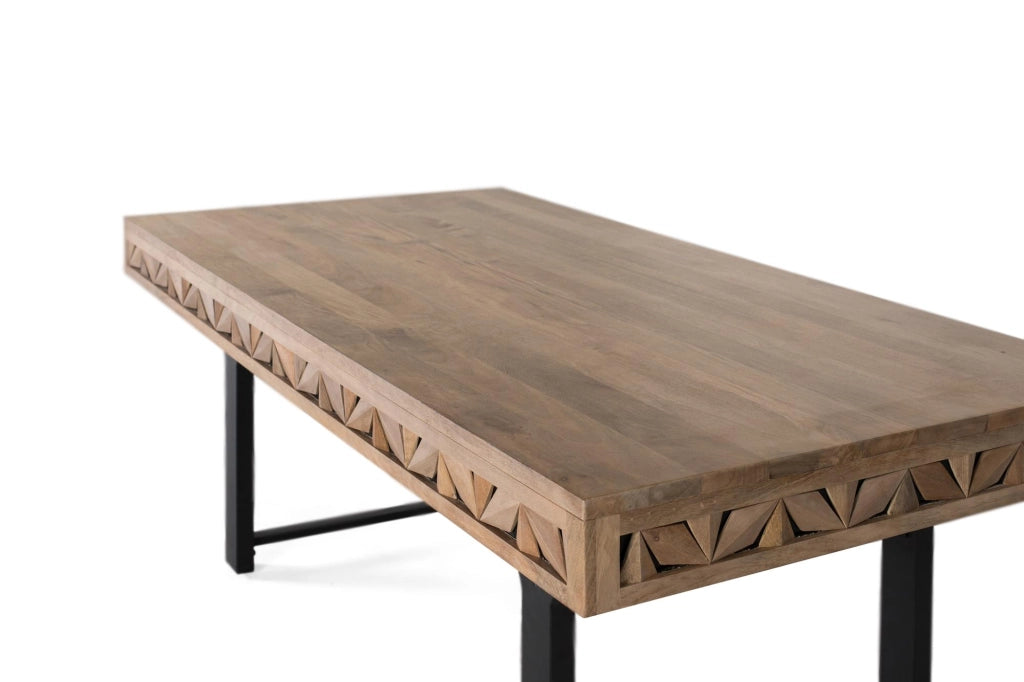 Tavolo da pranzo rettangolare in legno di mango 200 cm