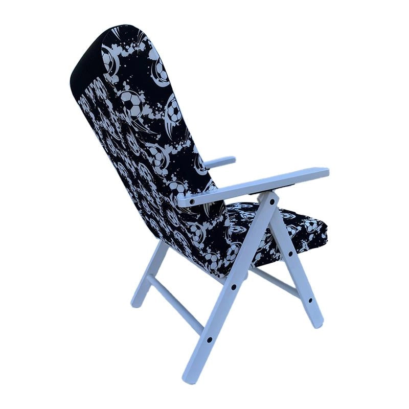 POLTRONA COLORADO CARICATURA SQUADRA CALCIO JUVE IN FAGGIO CON IN IMBOTTITURA POGGIATA SU CINGHIE ELASTICHE REGOLABILE 4 POSIZIONI