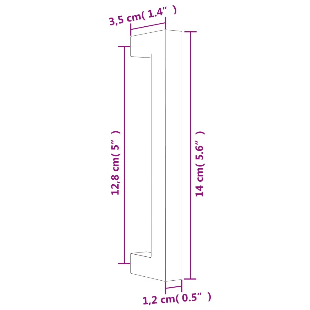 Maniglie per Mobili 20 pz Oro 128 mm in Acciaio Inox CFW1983196