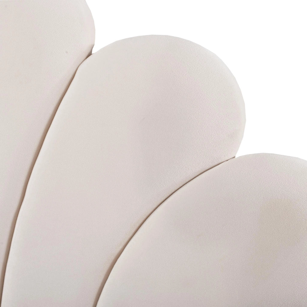 Letti contenitori 140x200 cm; contenitore idraulico; velluto; beige (Senza materasso)