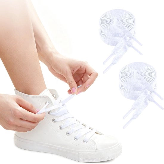 Viti in poliestere per sneaker - 50 cm - 8 mm - 4 viti - viti per sneaker - viti sportive di alta qualità - parti di ricambio per viti sportive - viti per scarpe in tela bianca, sportive e casual.