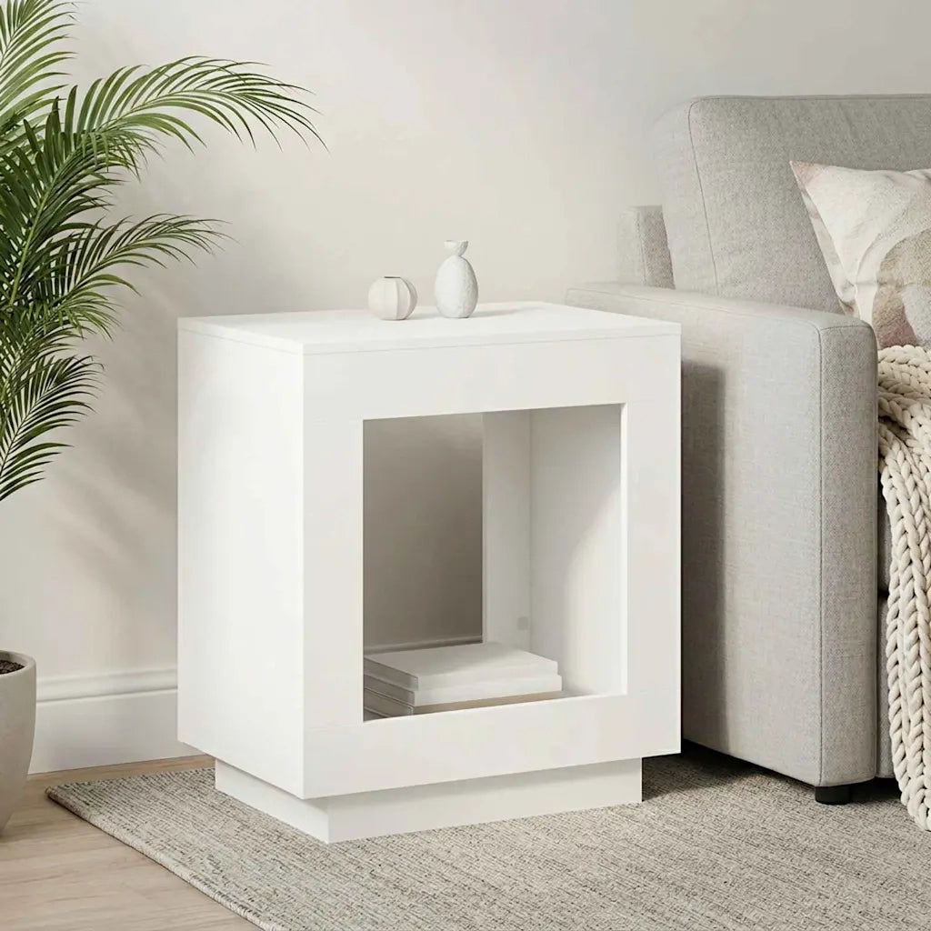 Tavolo laterale Bianco 60 x 40 x 65 cm Legno ingegnerizzato 899895